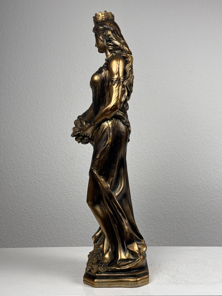 Fortuna Istennő Szobor – Görög Szerencseistennő (Nagy, antikolt bronz hatású)