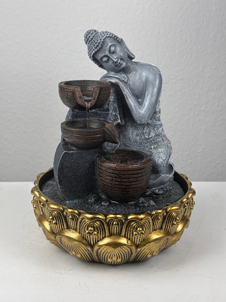 Buddha Beltéri Szökőkút – Zen Nyugalom Fénnyel és Vízzel