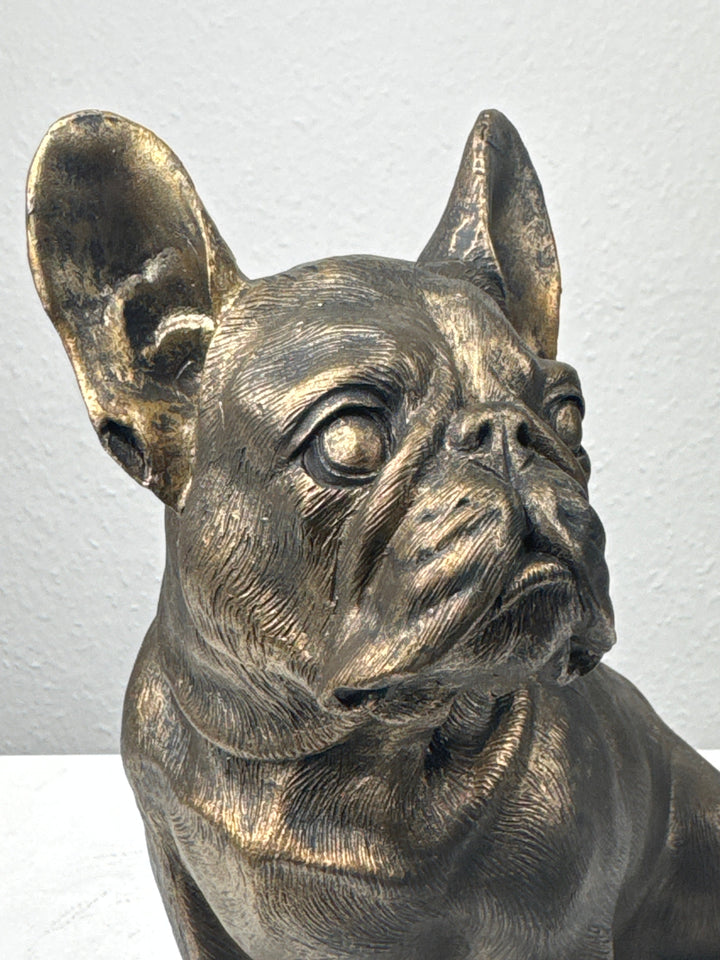 Ülő Bulldog Szobor (Bronz Hatású)