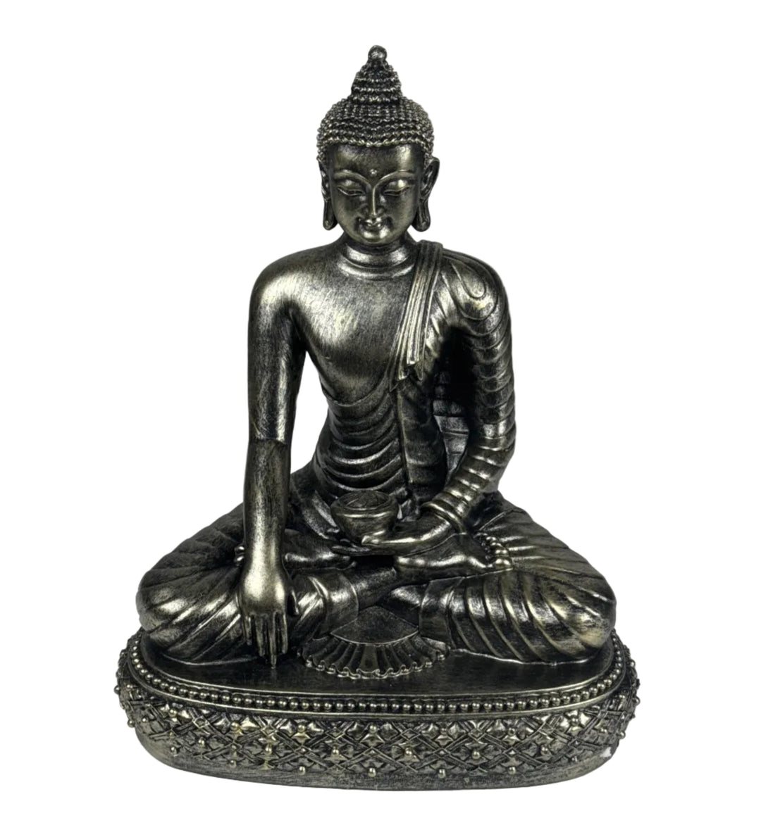 Meditáló Buddha Szobor (Bronz Hatású)
