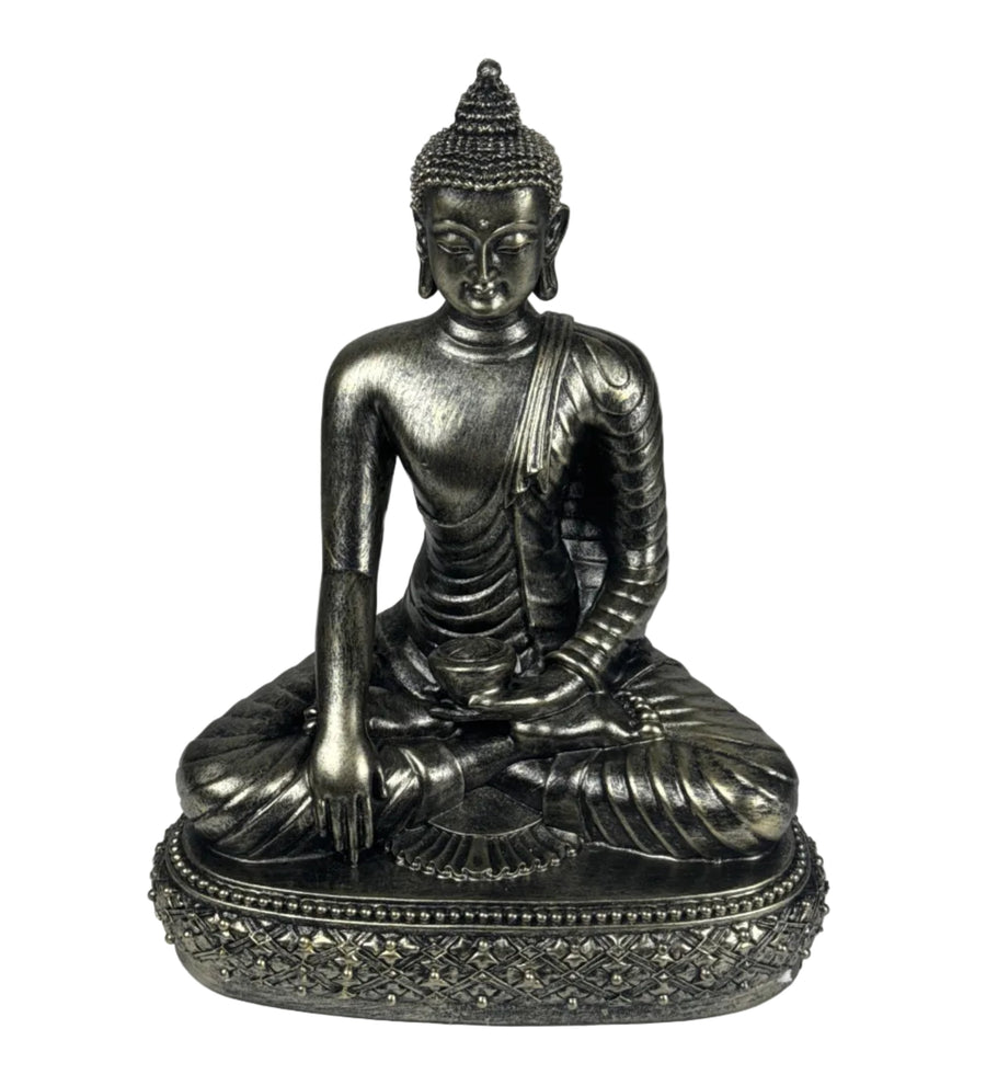 Meditáló Buddha Szobor (Bronz Hatású)