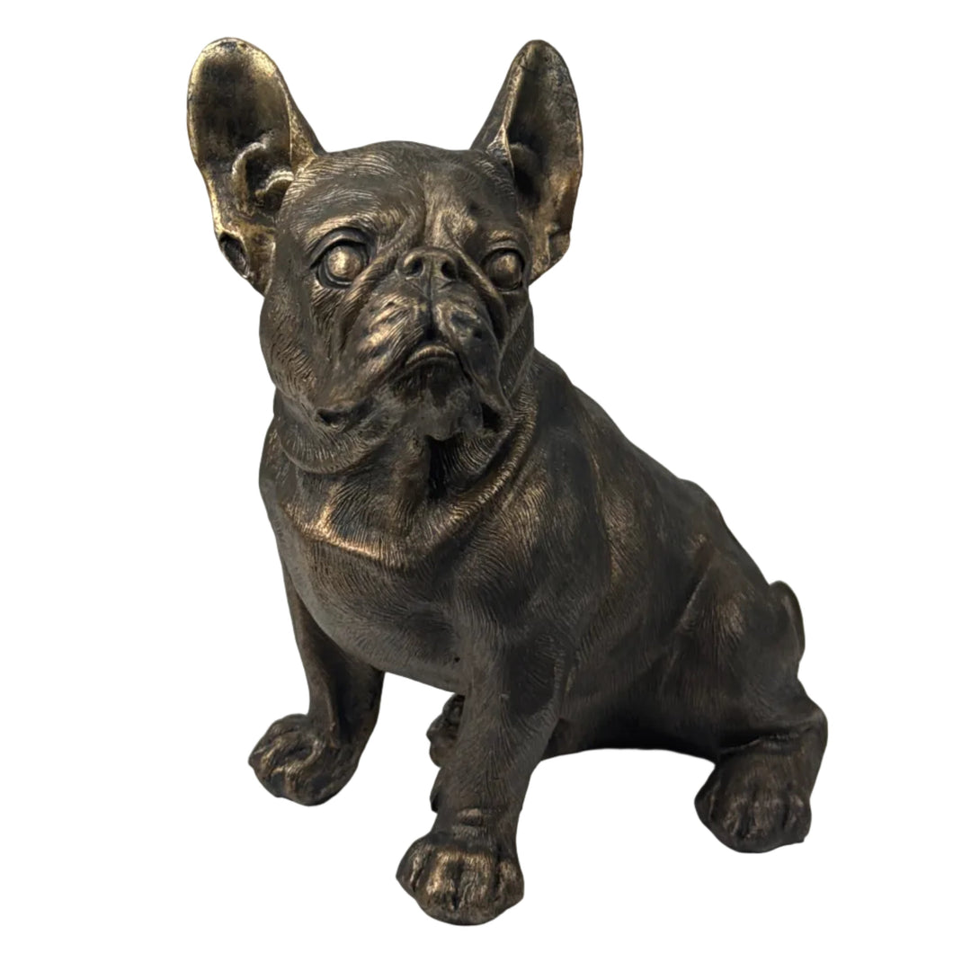 Ülő Bulldog Szobor (Bronz Hatású)