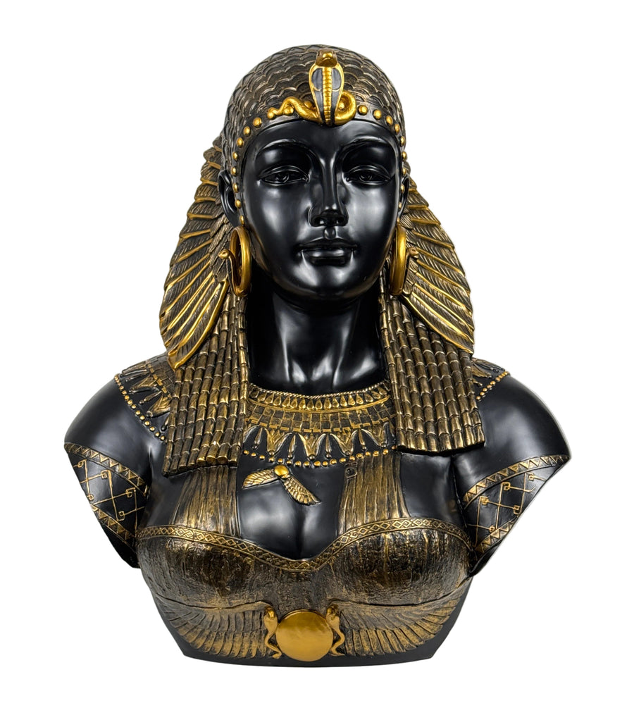 Kleopátra Mellszobor – Egyiptomi Királynő (Fekete-Arany)
