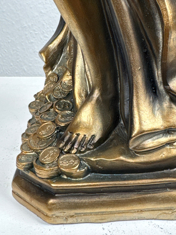 Fortuna Istennő Szobor – Görög Szerencseistennő (Nagy, antikolt bronz hatású)