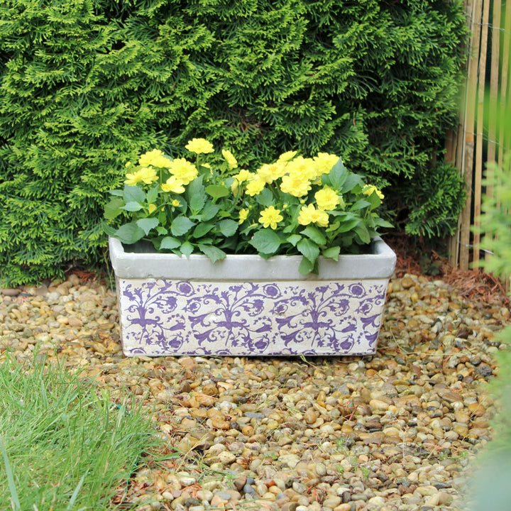 Metiterrán Szögletes Kék Kaspó