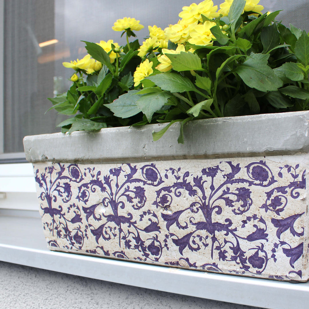 Metiterrán Szögletes Kék Kaspó