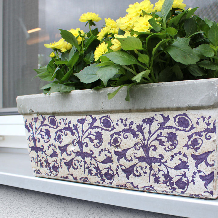 Metiterrán Szögletes Kék Kaspó