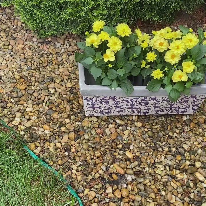 Metiterrán Szögletes Kék Kaspó