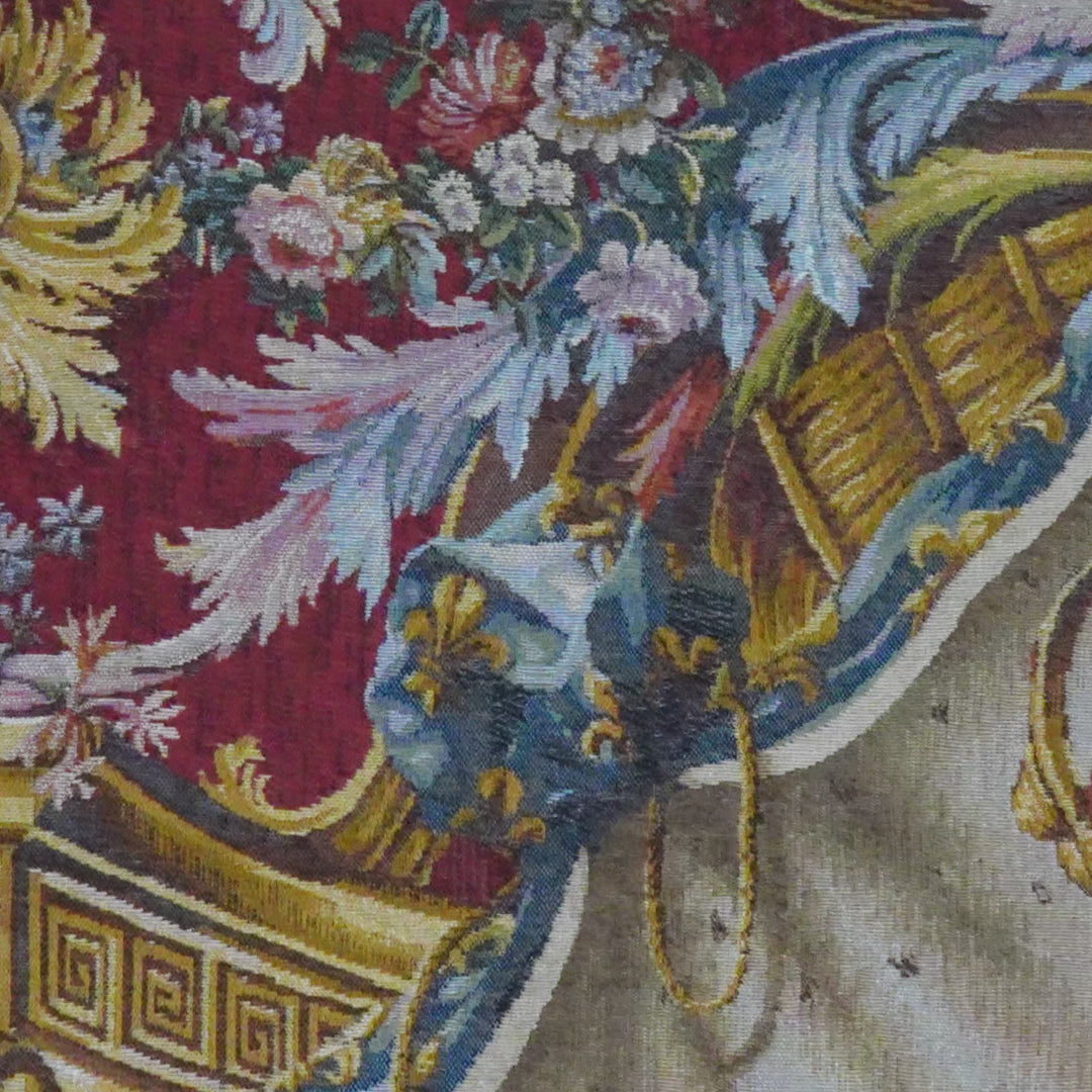 Óriás címer vörös alapon - gobelin faliszőnyeg (jacquard szövés)