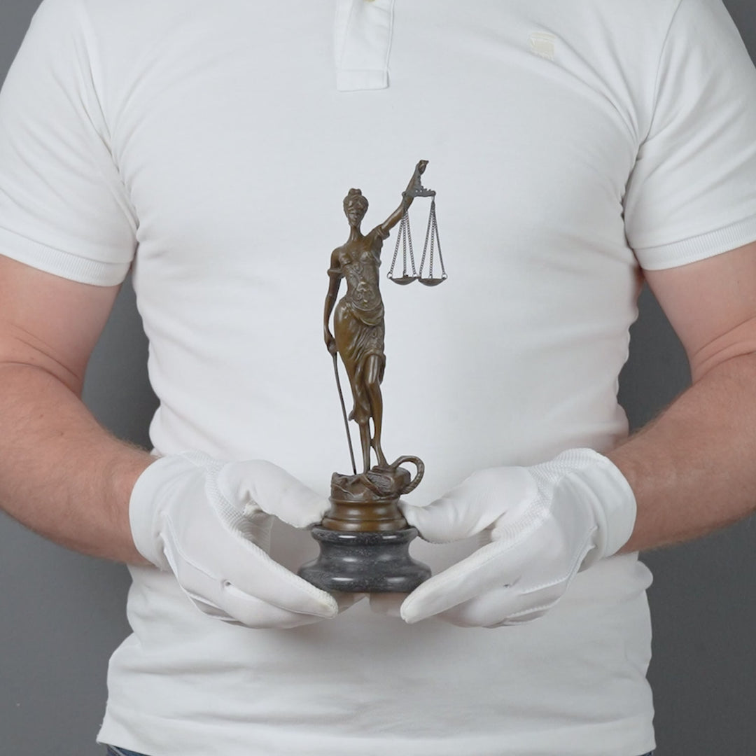 Justitia Bronz Szobor (Öntött Bronz Szobor)