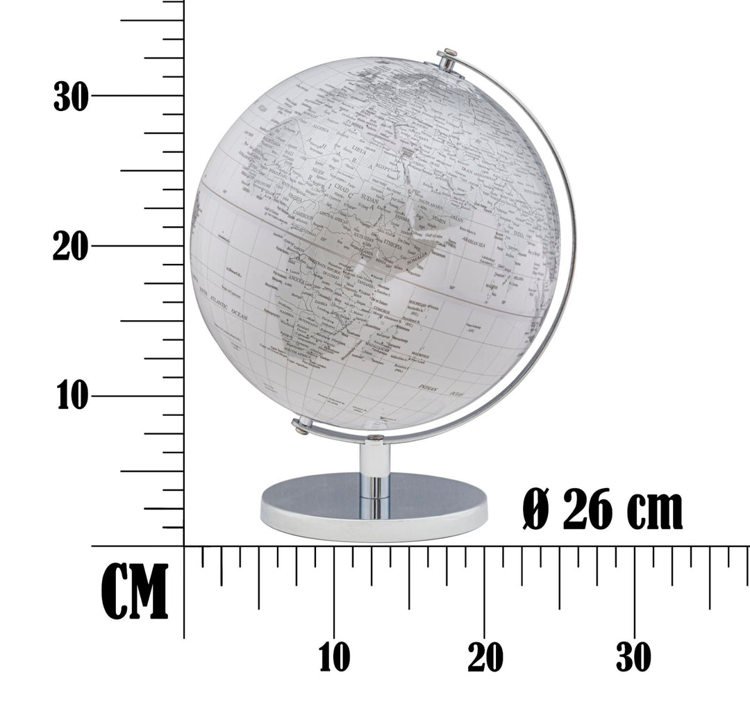 Ezüst Földgömb (Modern Dekoráció)