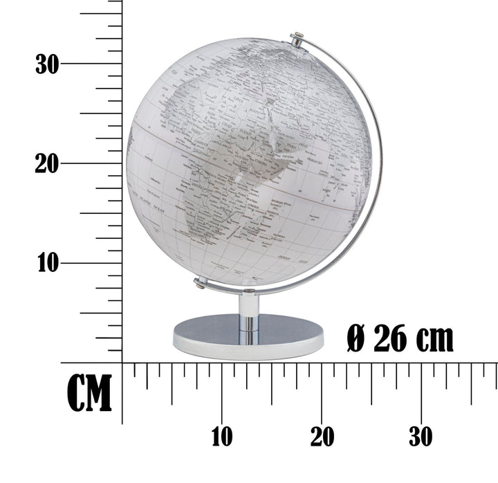 Ezüst Földgömb (Modern Dekoráció)